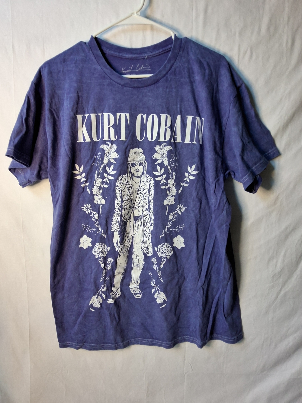 Kurt Cobain Graphic Short‎ Sleeve Tee in Violet